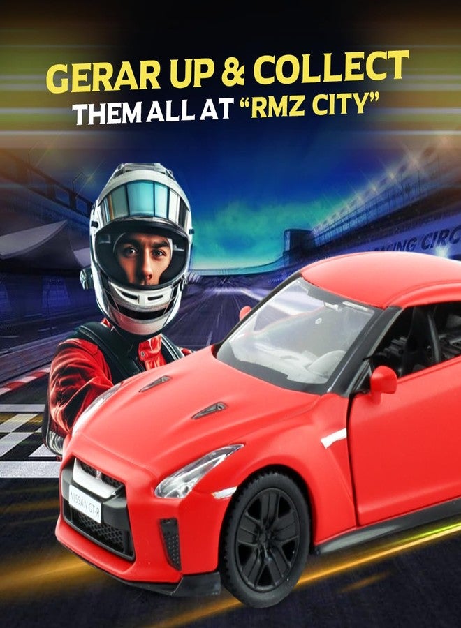 آر إم زد سيتي سيارة نيسان جي تي-آر (آر 35) 2017 لعبة من المعدن المصبوب من آر إم زد سيتي، مقاس 5 بوصات، بمقياس 1:38 | سيارة مرخصة قابلة للتحصيل مع أبواب قابلة للفتح وآلية سحب للخلف | سلسلة عالمية للأطفال ومحبي السيارات | أحمر مطفي - Image 5